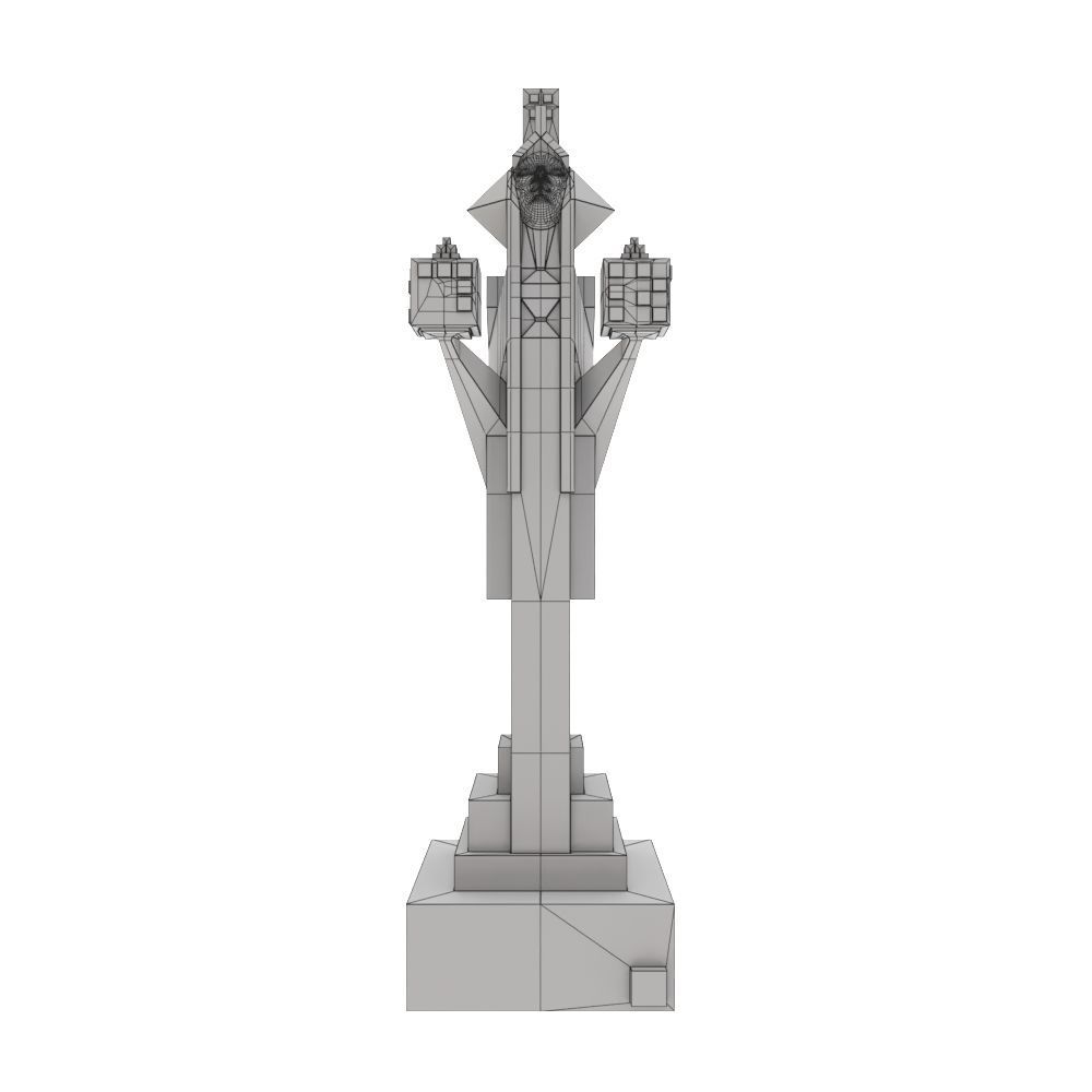Art deco chess set  3D model_48