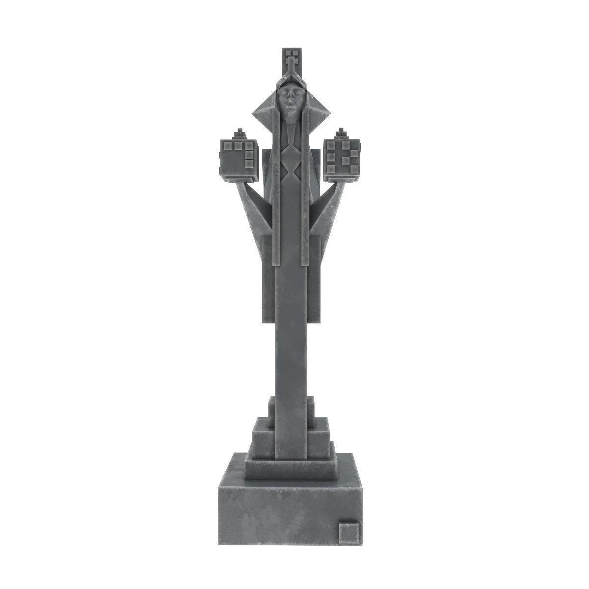 Art deco chess set  3D model_47
