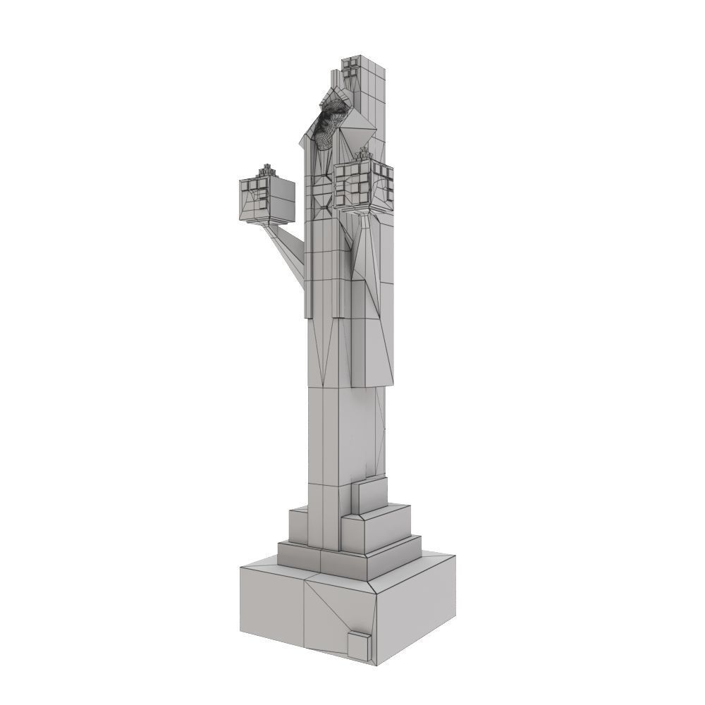 Art deco chess set  3D model_60