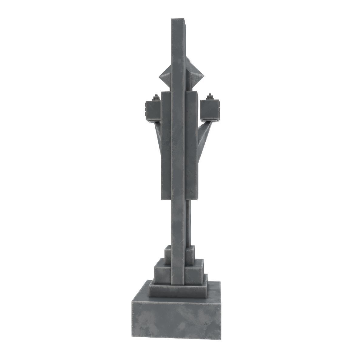 Art deco chess set  3D model_40