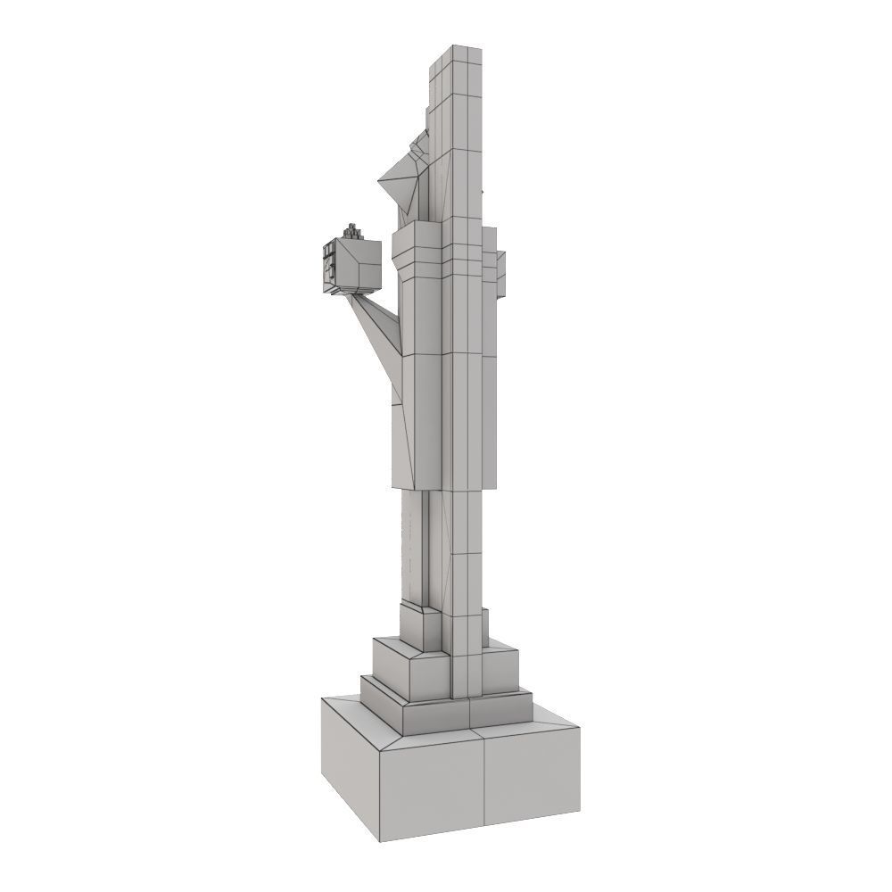 Art deco chess set  3D model_56
