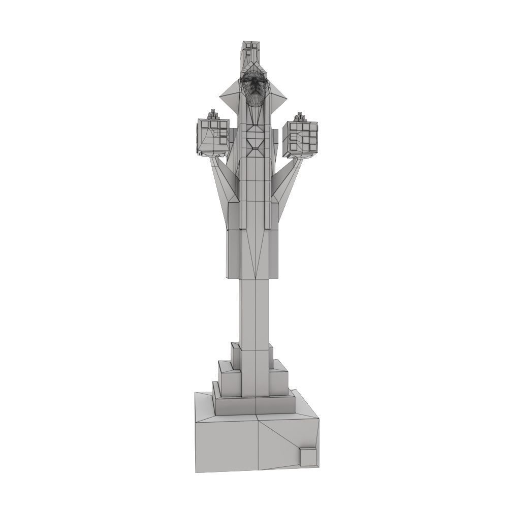 Art deco chess set  3D model_49