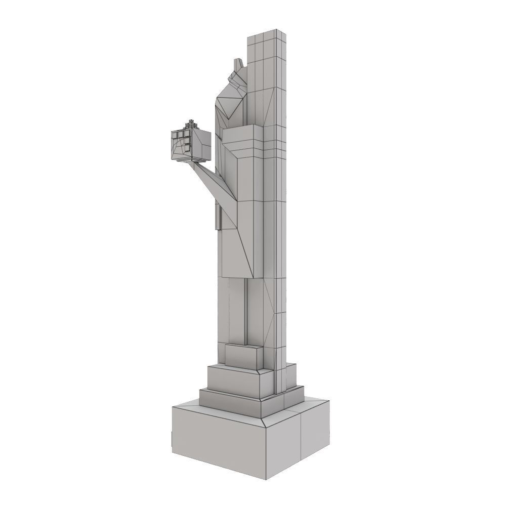 Art deco chess set  3D model_57