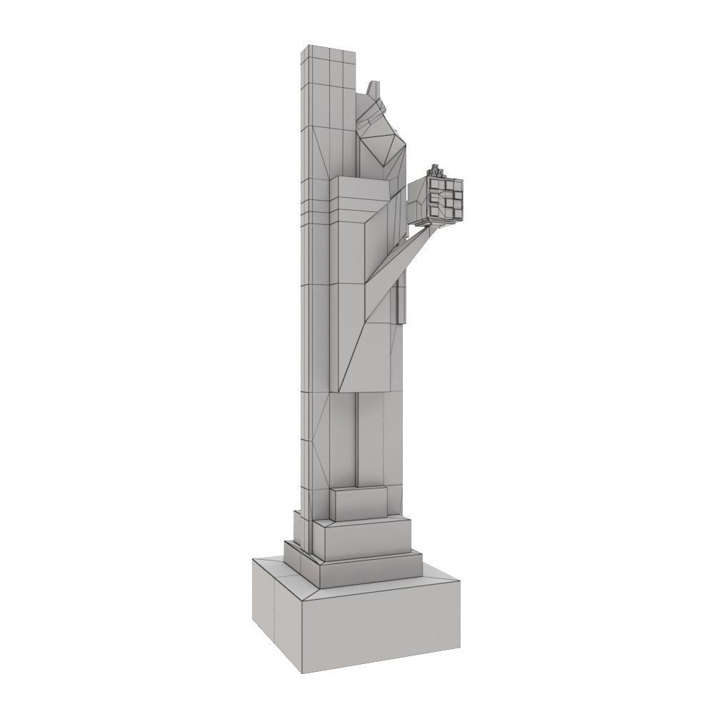 Art deco chess set  3D model_53