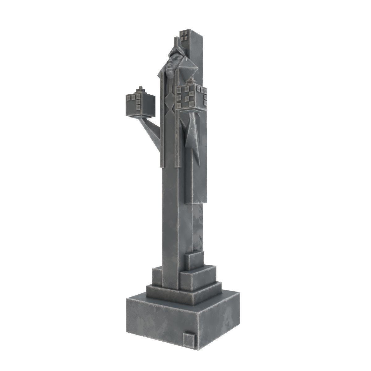 Art deco chess set  3D model_44