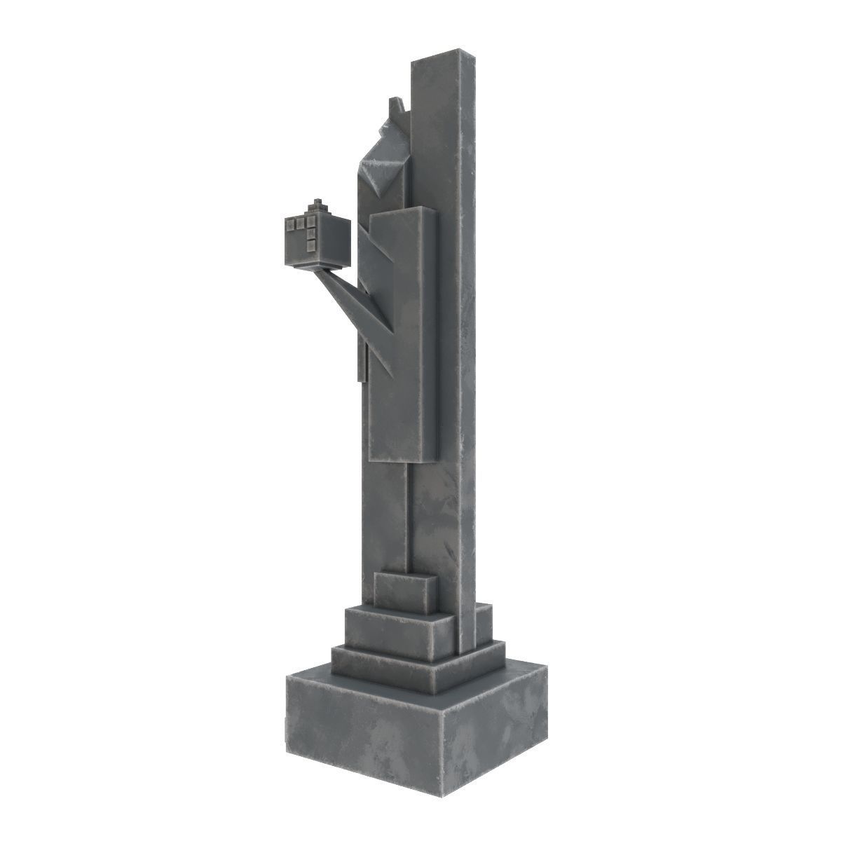 Art deco chess set  3D model_42