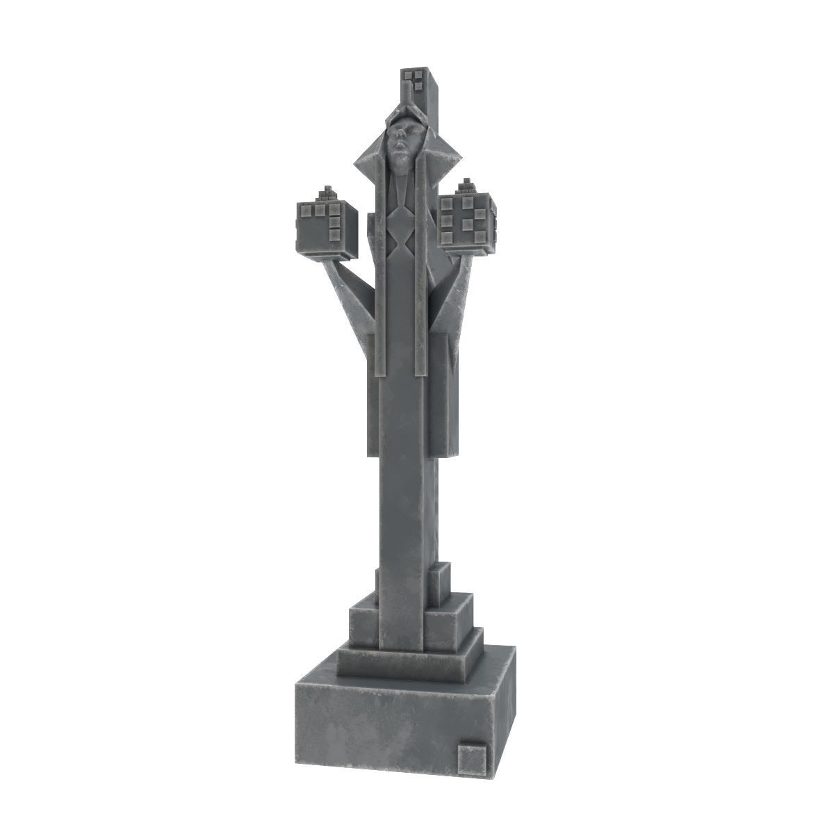 Art deco chess set  3D model_46
