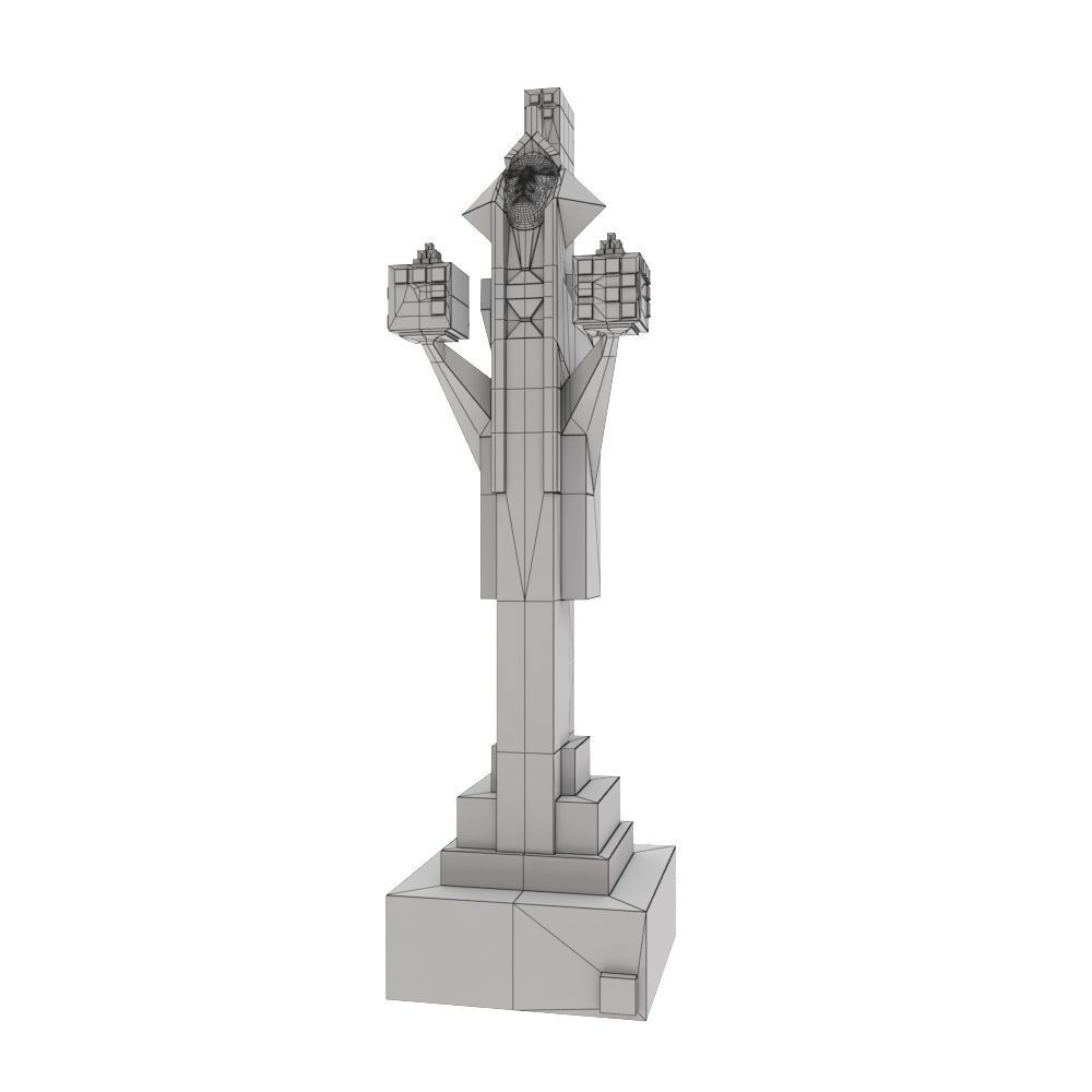 Art deco chess set  3D model_61