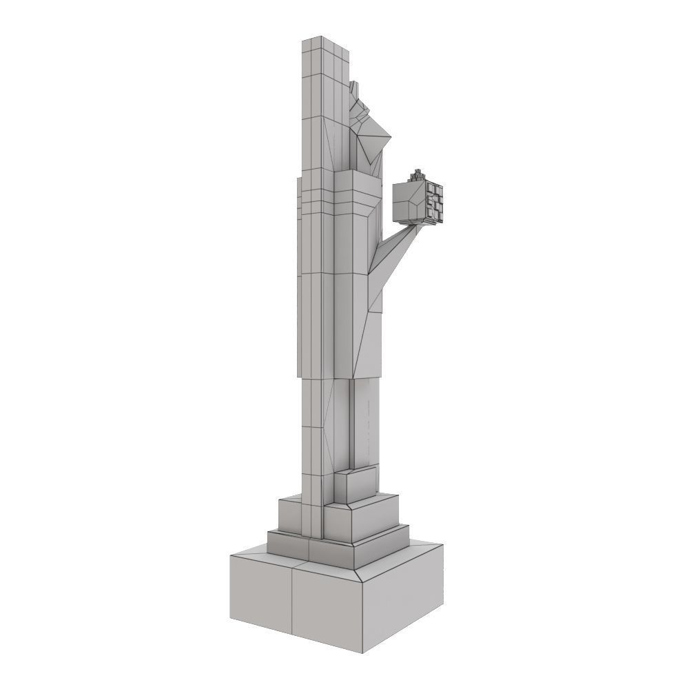 Art deco chess set  3D model_54