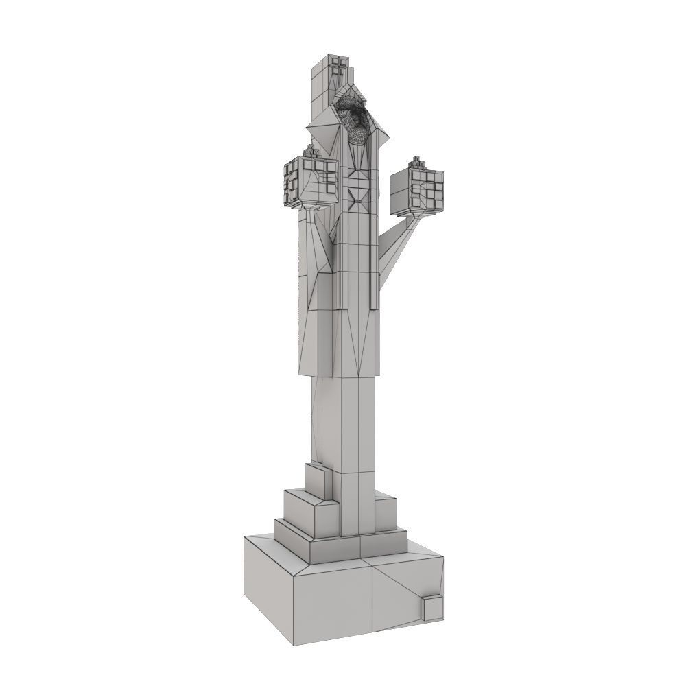 Art deco chess set  3D model_50