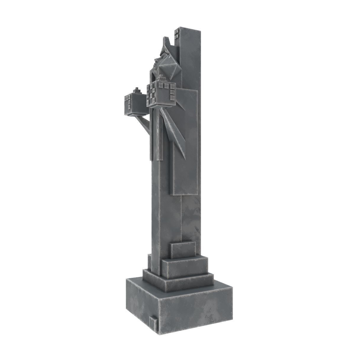 Art deco chess set  3D model_45