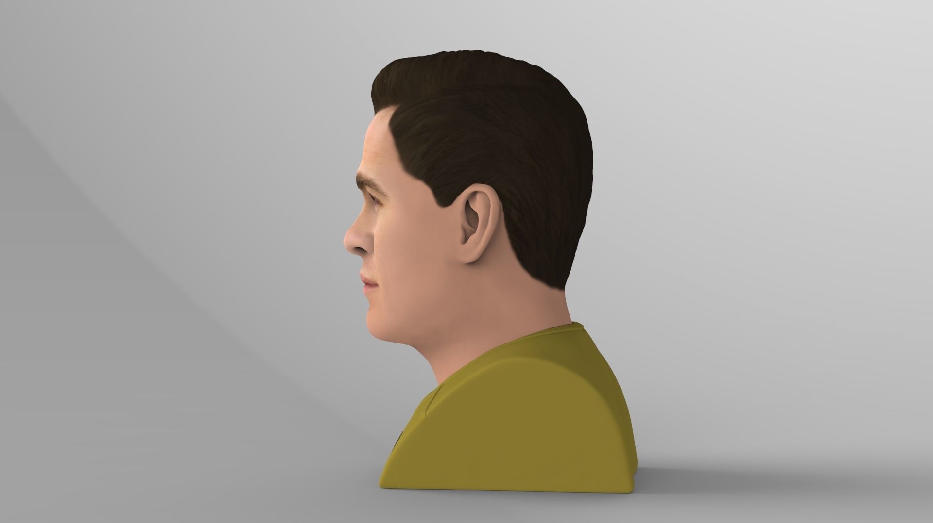 Captain Kirk Chris Pine Star Trek bust full color 3D printing 3D print model_6