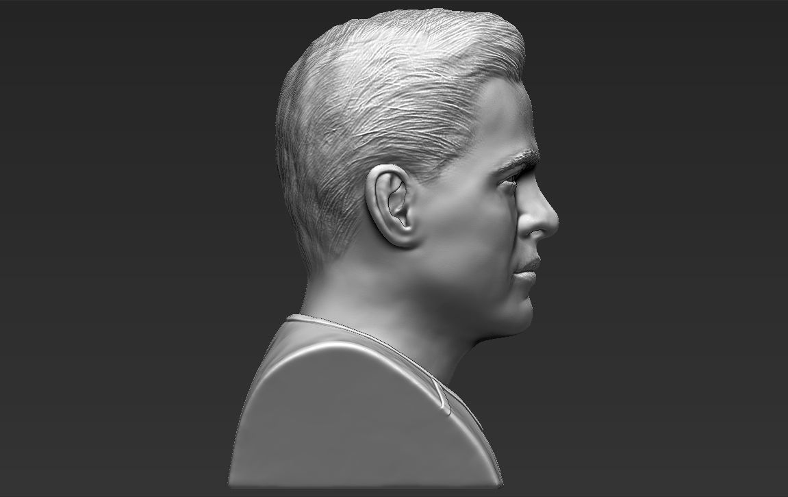 Captain Kirk Chris Pine Star Trek bust full color 3D printing 3D print model_34