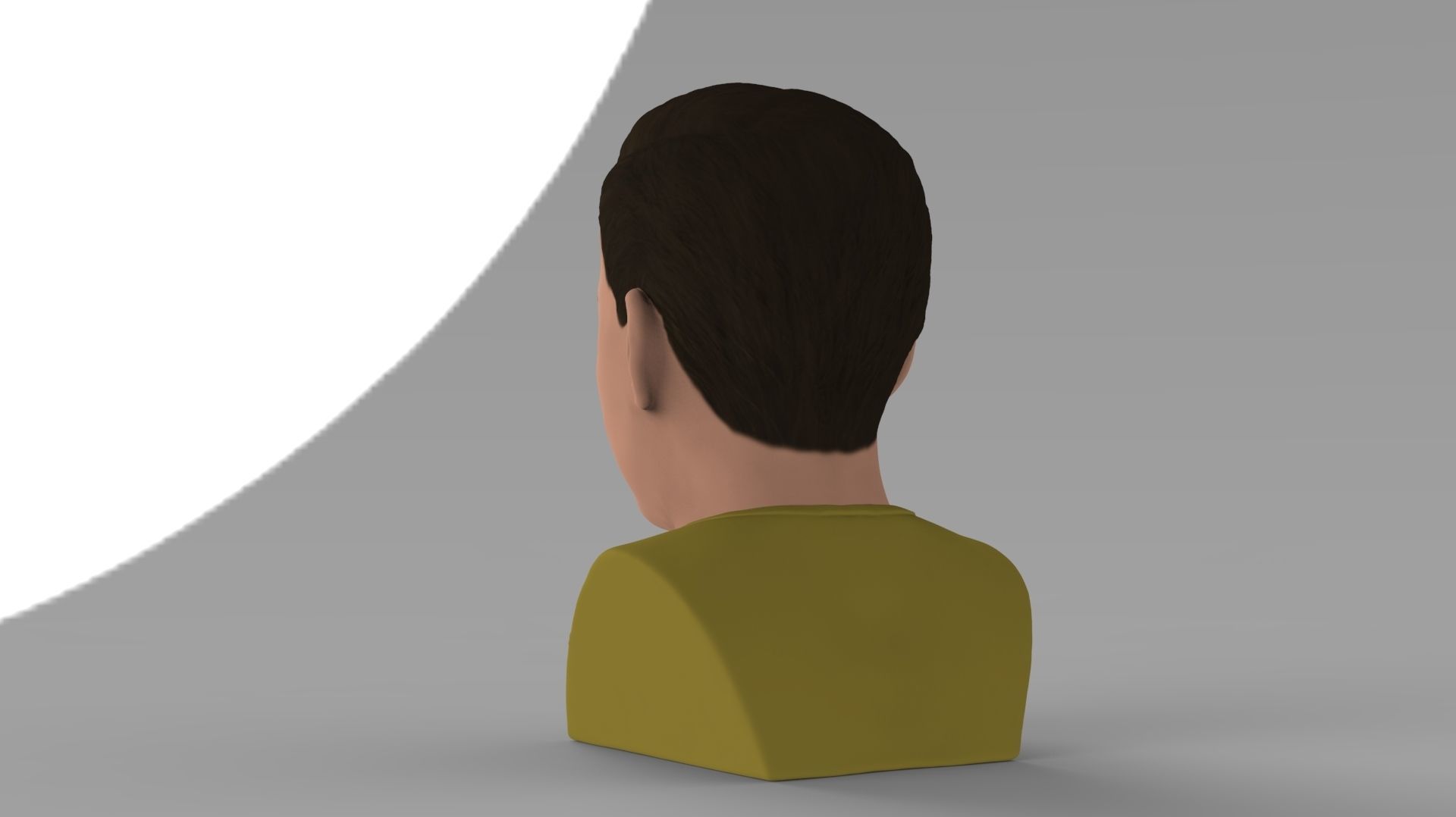 Captain Kirk Chris Pine Star Trek bust full color 3D printing 3D print model_7
