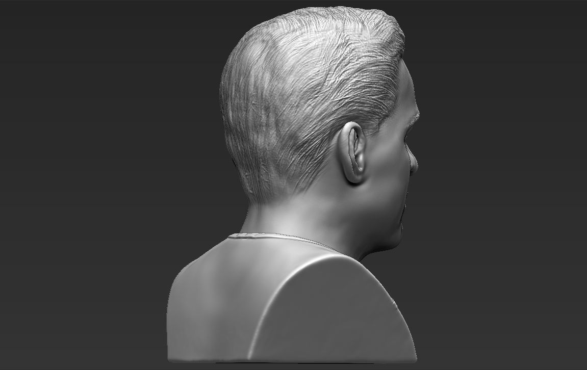 Captain Kirk Chris Pine Star Trek bust full color 3D printing 3D print model_33