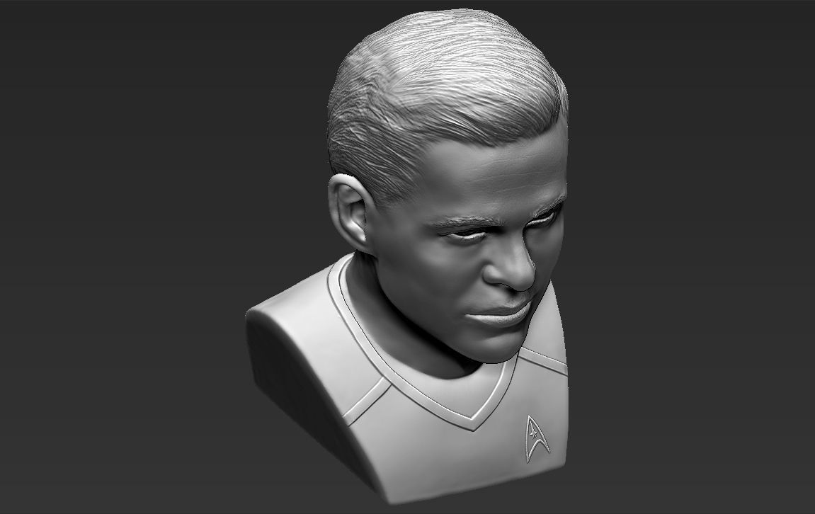 Captain Kirk Chris Pine Star Trek bust full color 3D printing 3D print model_39