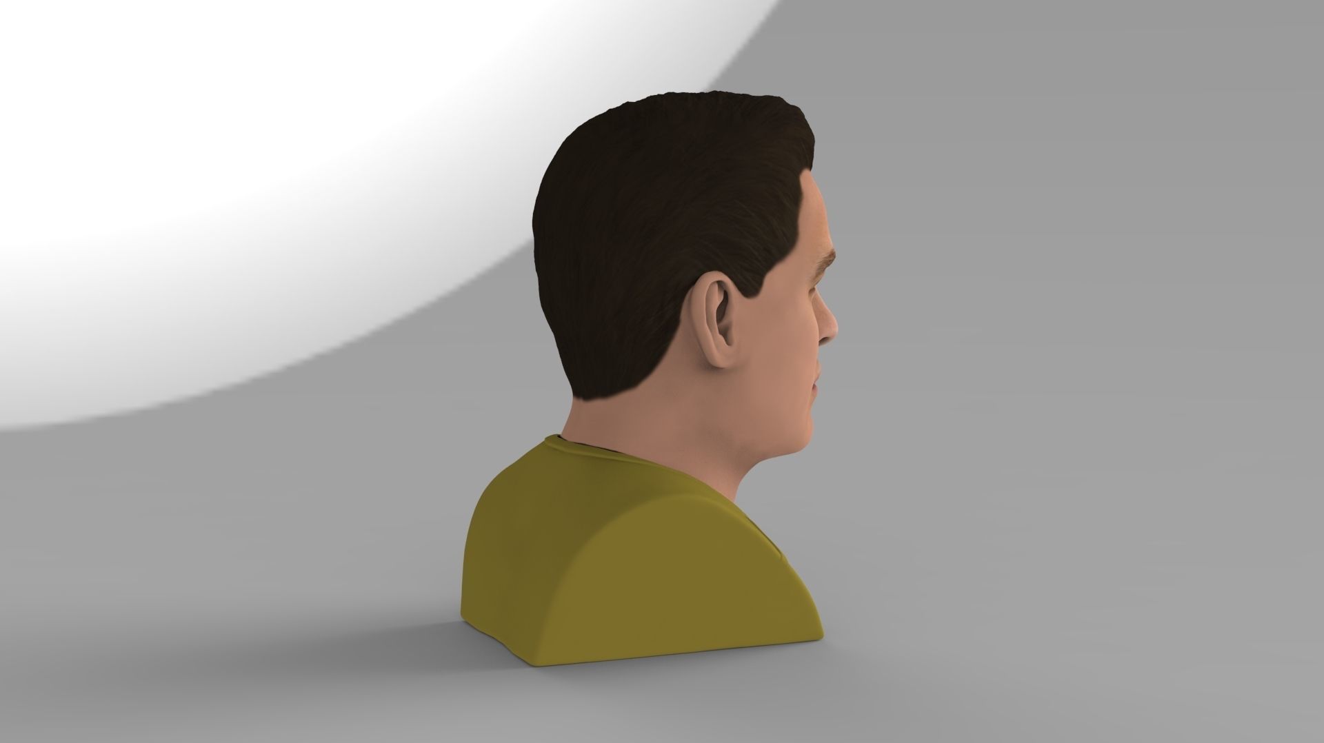 Captain Kirk Chris Pine Star Trek bust full color 3D printing 3D print model_10