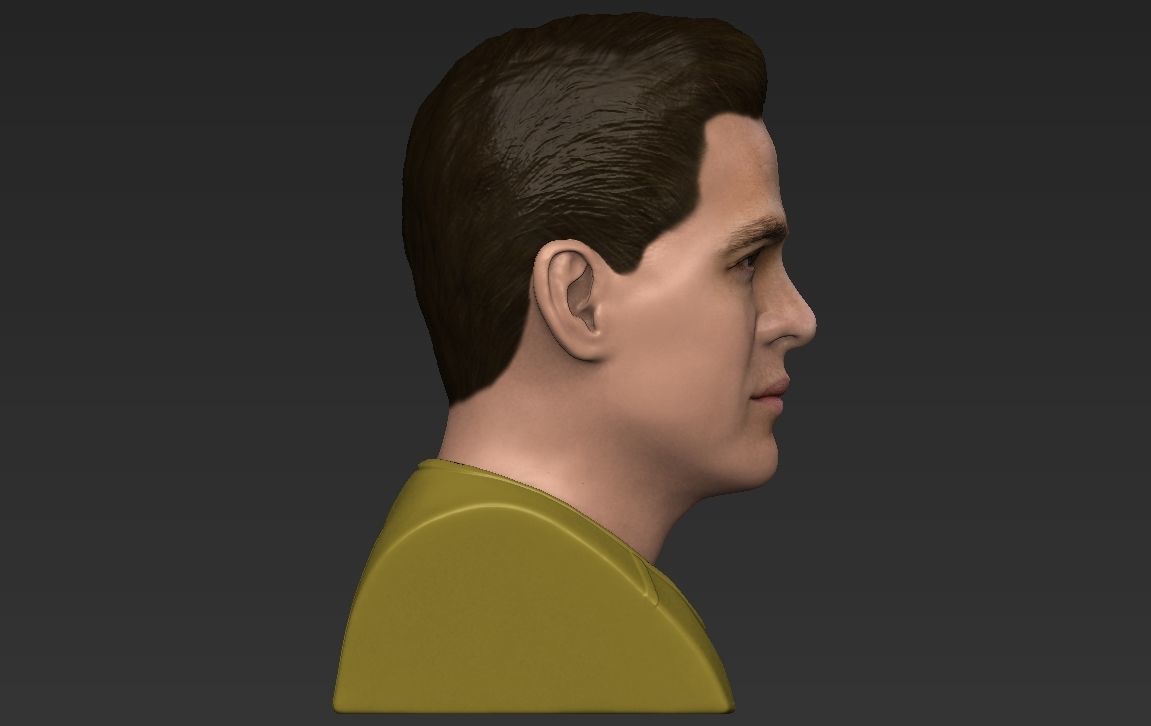 Captain Kirk Chris Pine Star Trek bust full color 3D printing 3D print model_19