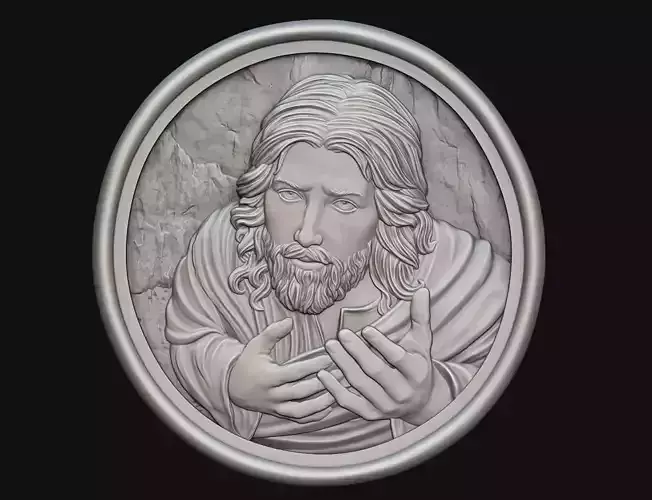 Jesus Praying Medallion PROMO PRICE 3D print model