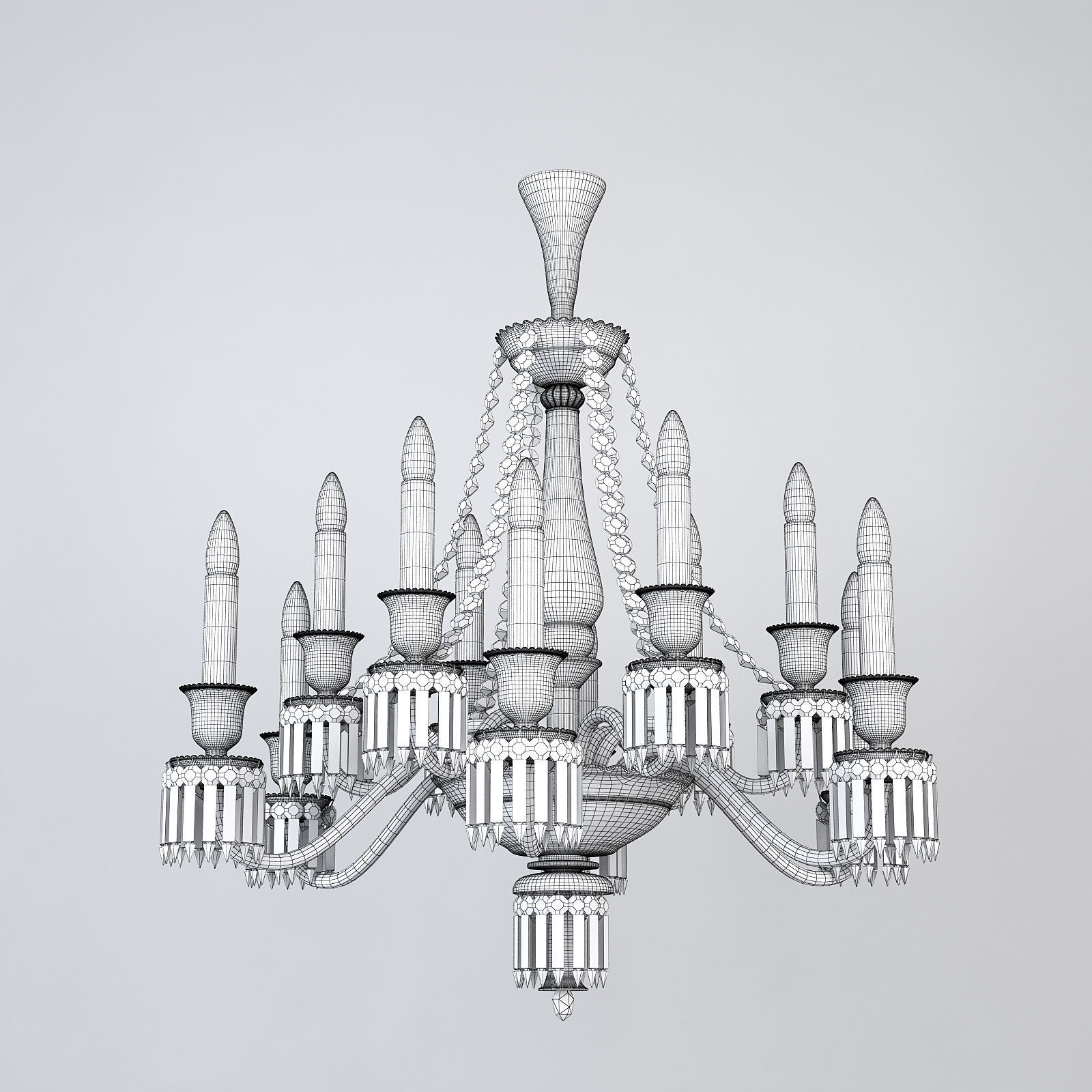 Baccarat Helios Chandelier 3D model_3