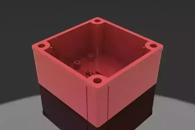 Box plastic with two holes in it