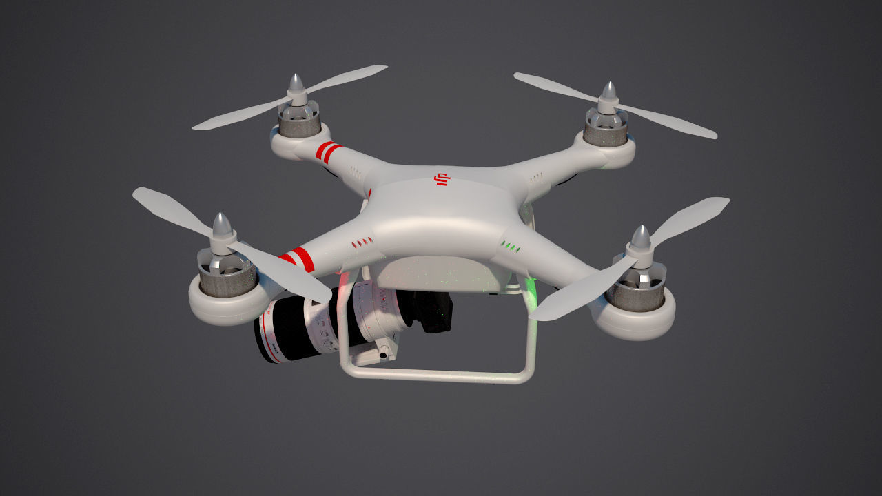 Quadcopter Animated 3D model_4