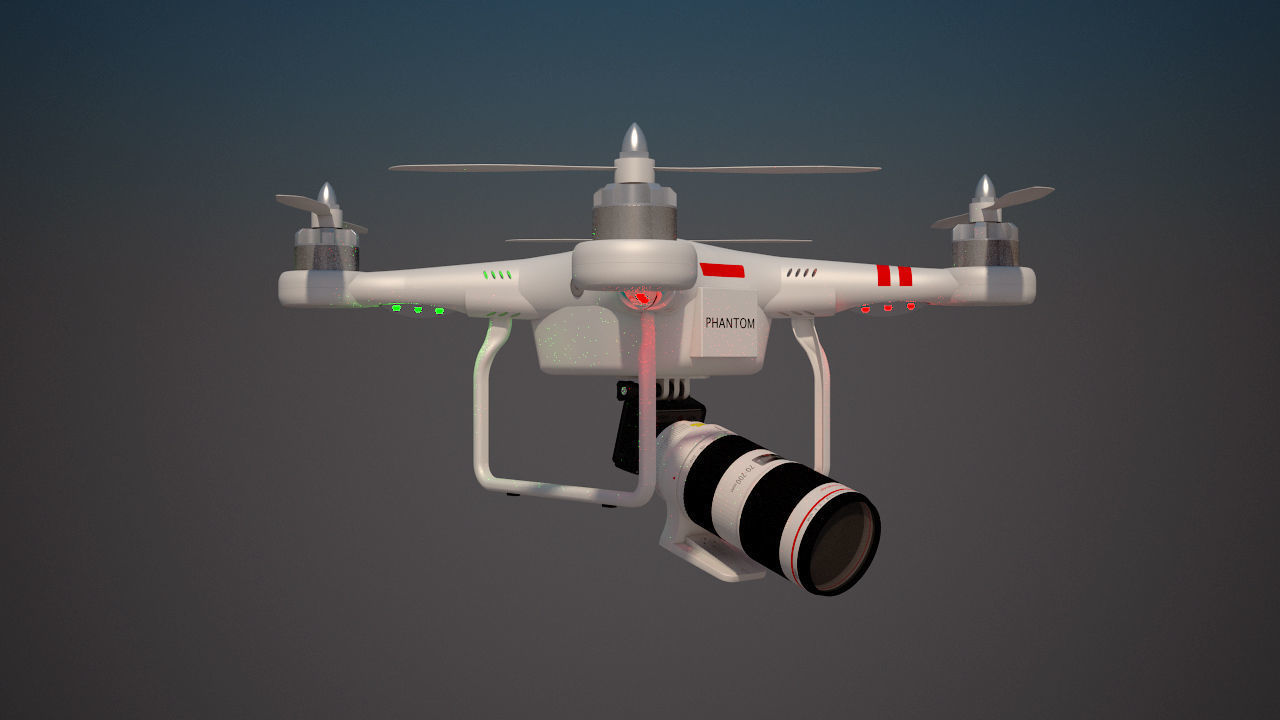 Quadcopter Animated 3D model_2