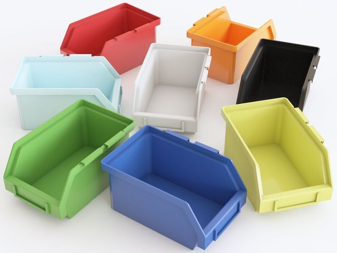 Plastic Storage Bin 3D model