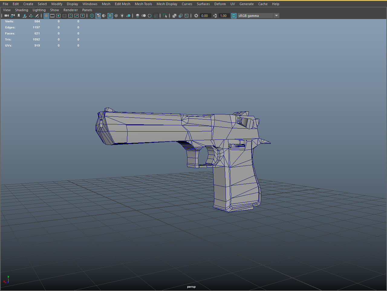IMI Desert Eagle  Low-poly 3D model_3
