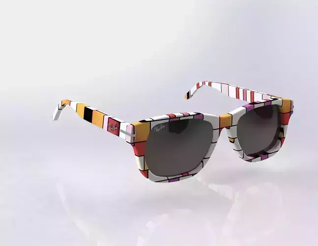 Rayban Wayfarer sunglasses 3D model