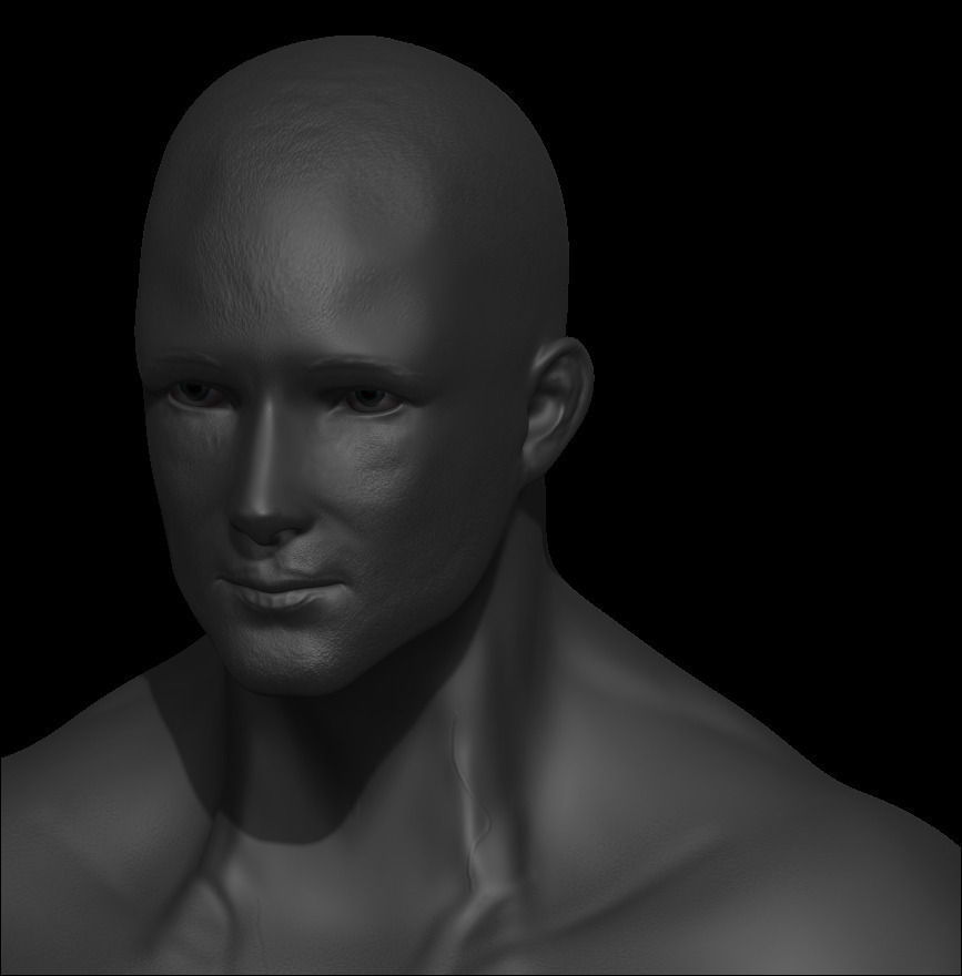 Male Low poly ready with tattoos Low-poly 3D model_10