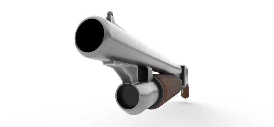 Shotgun PBR Model gun Low-poly 3D model_3