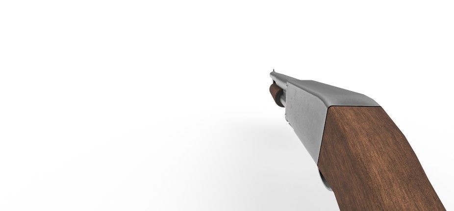 Shotgun PBR Model gun Low-poly 3D model_8