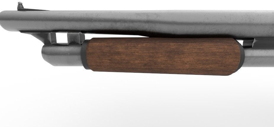 Shotgun PBR Model gun Low-poly 3D model_7