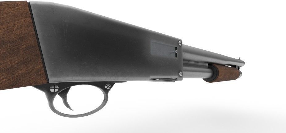 Shotgun PBR Model gun Low-poly 3D model_5