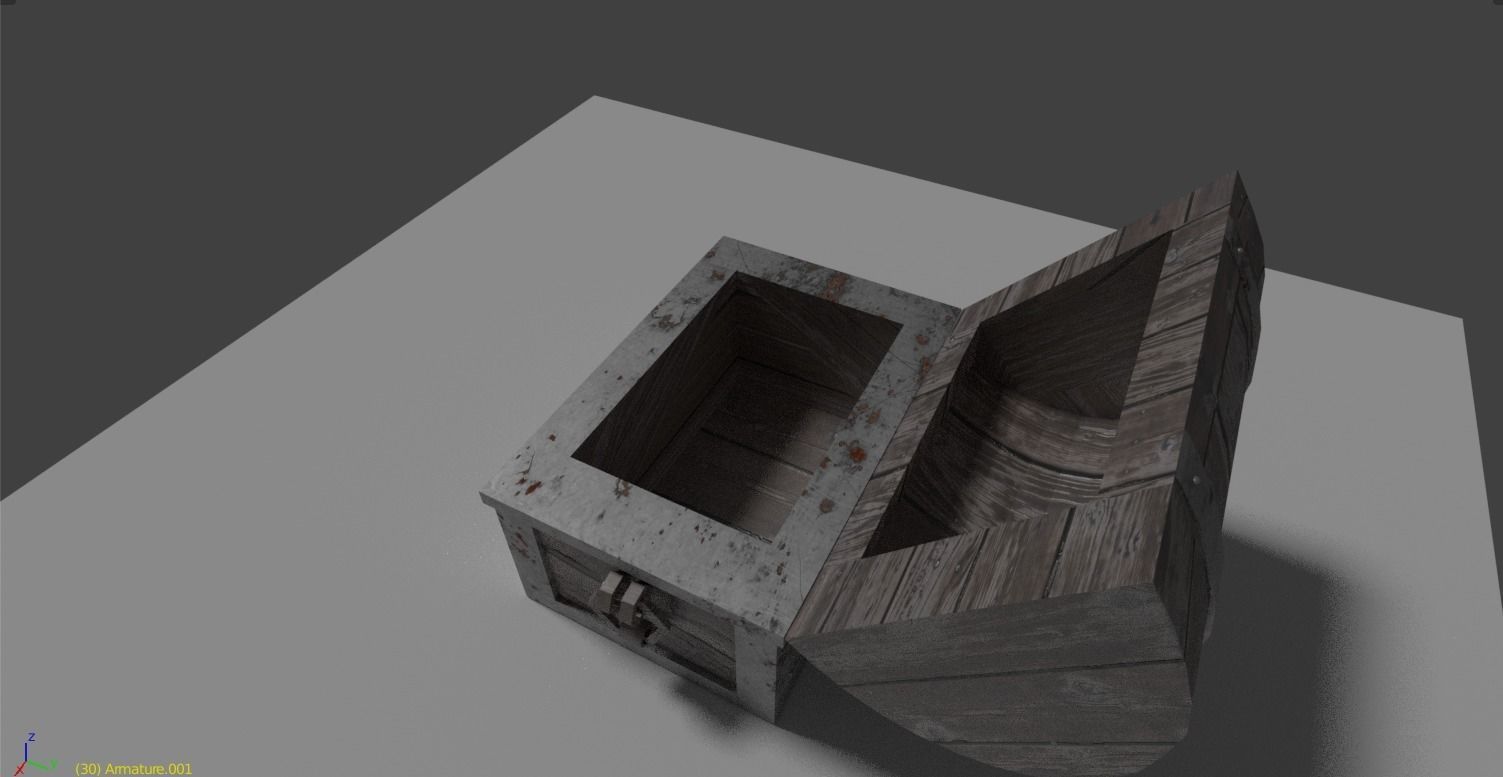 Rusty treasure chest Free 3D model_2