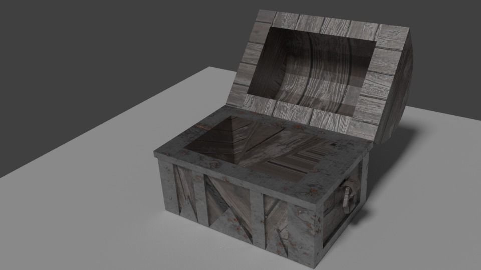 Rusty treasure chest Free 3D model_5