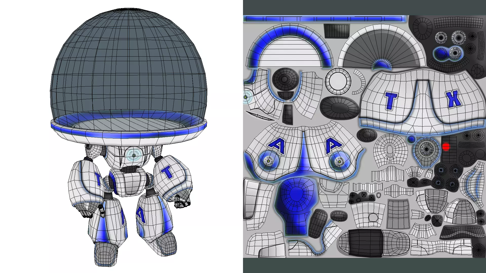 Character Dice AXT Low-poly 3D model