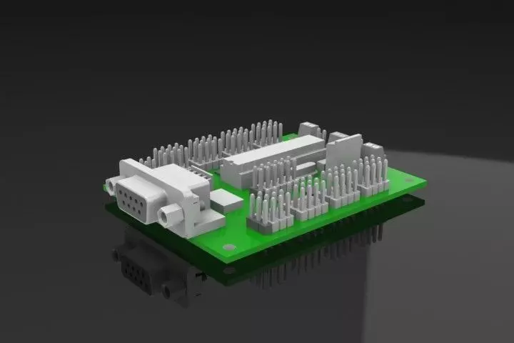 Srs232 Module for stepper motor 3D model_0