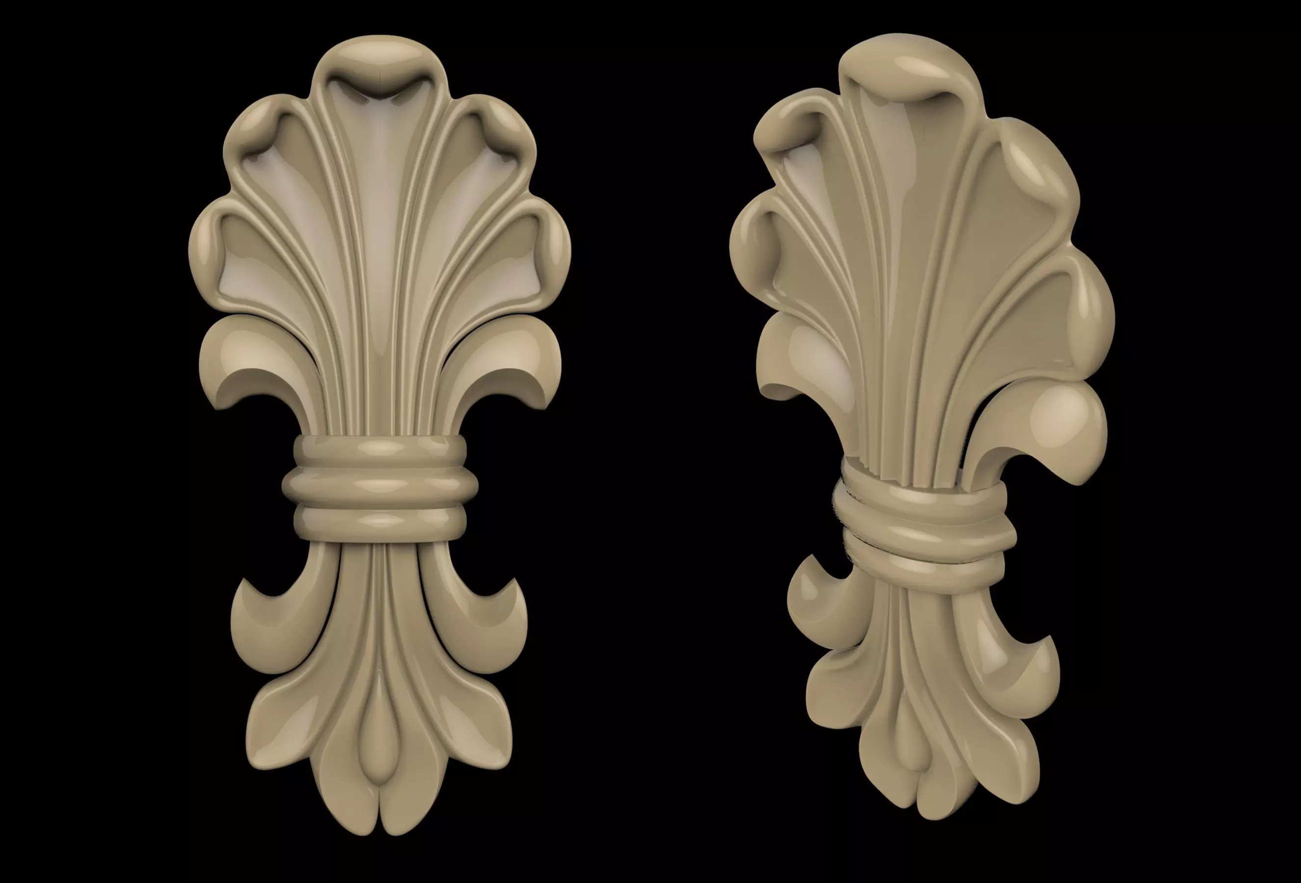 Carved CNC 3D print model 3D print model Free 3D print model