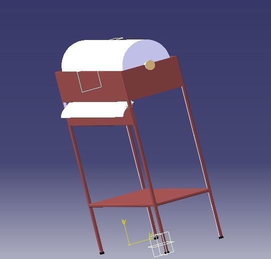 table for roller 3D model_2