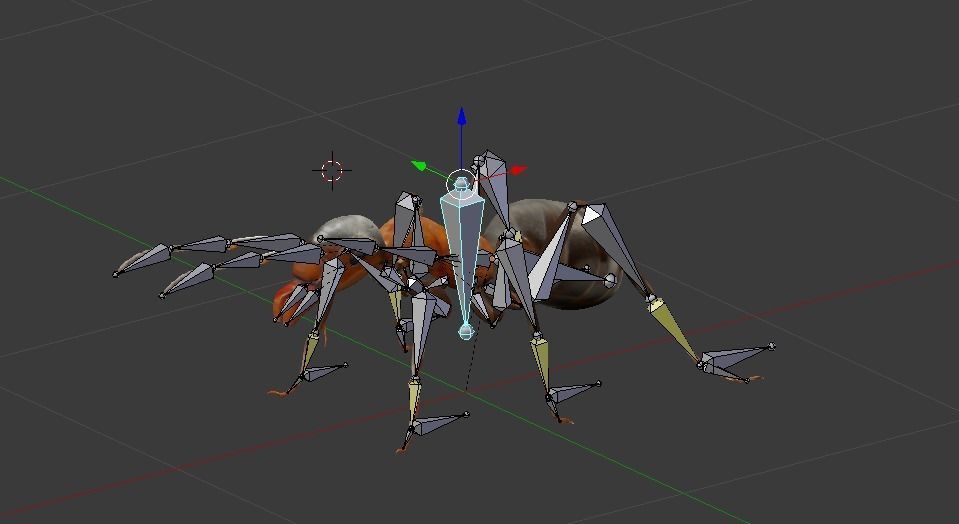 Ant 3D Model Animated and Rigged Low-poly 3D model_7