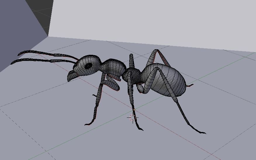 Ant 3D Model Animated and Rigged Low-poly 3D model_5