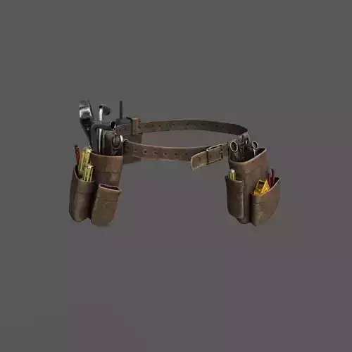 WorkerToolbelt tool belt with tools in it Low-poly 3D model