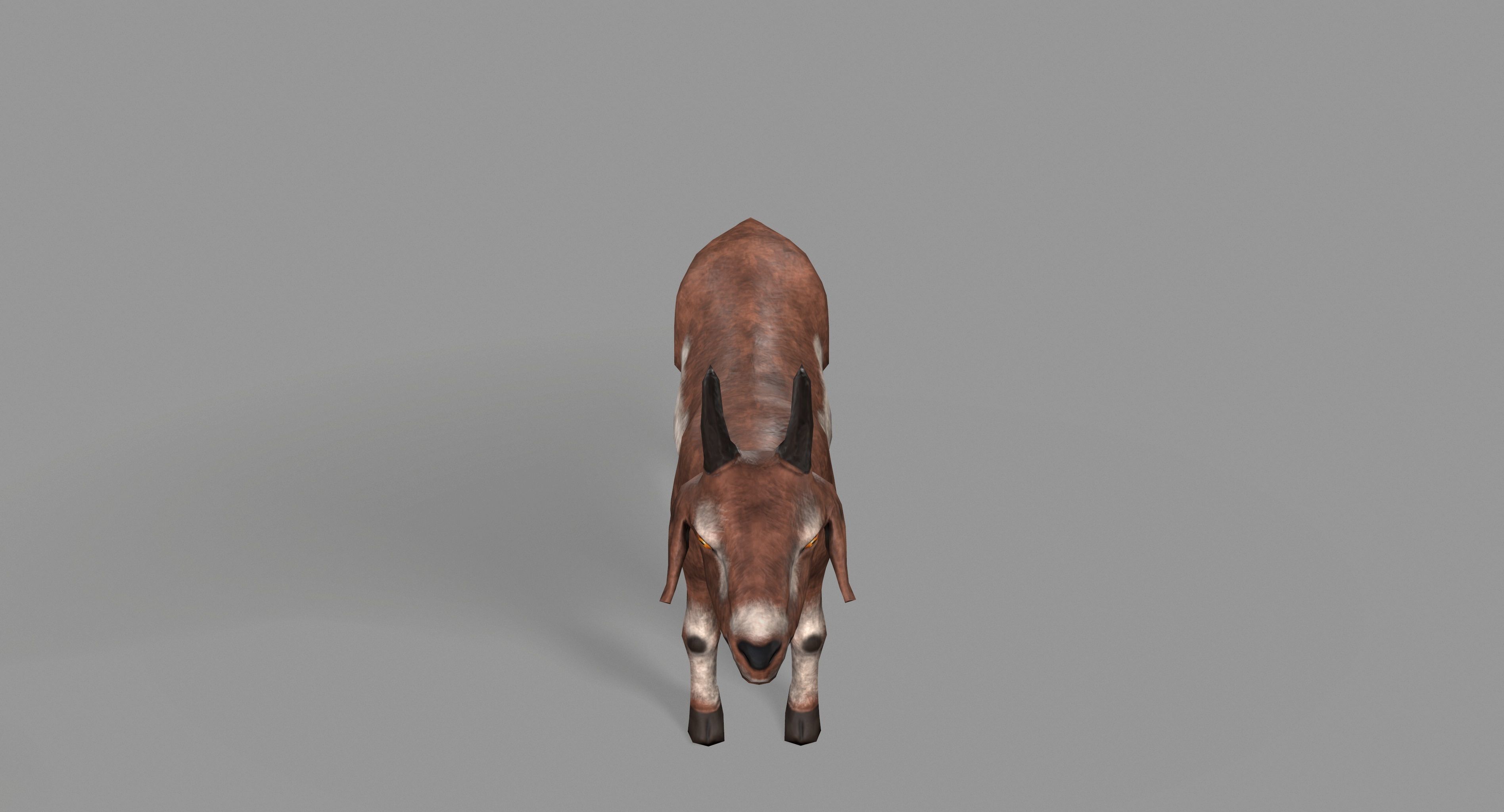 Goat Lowpoly horse Low-poly 3D model_15