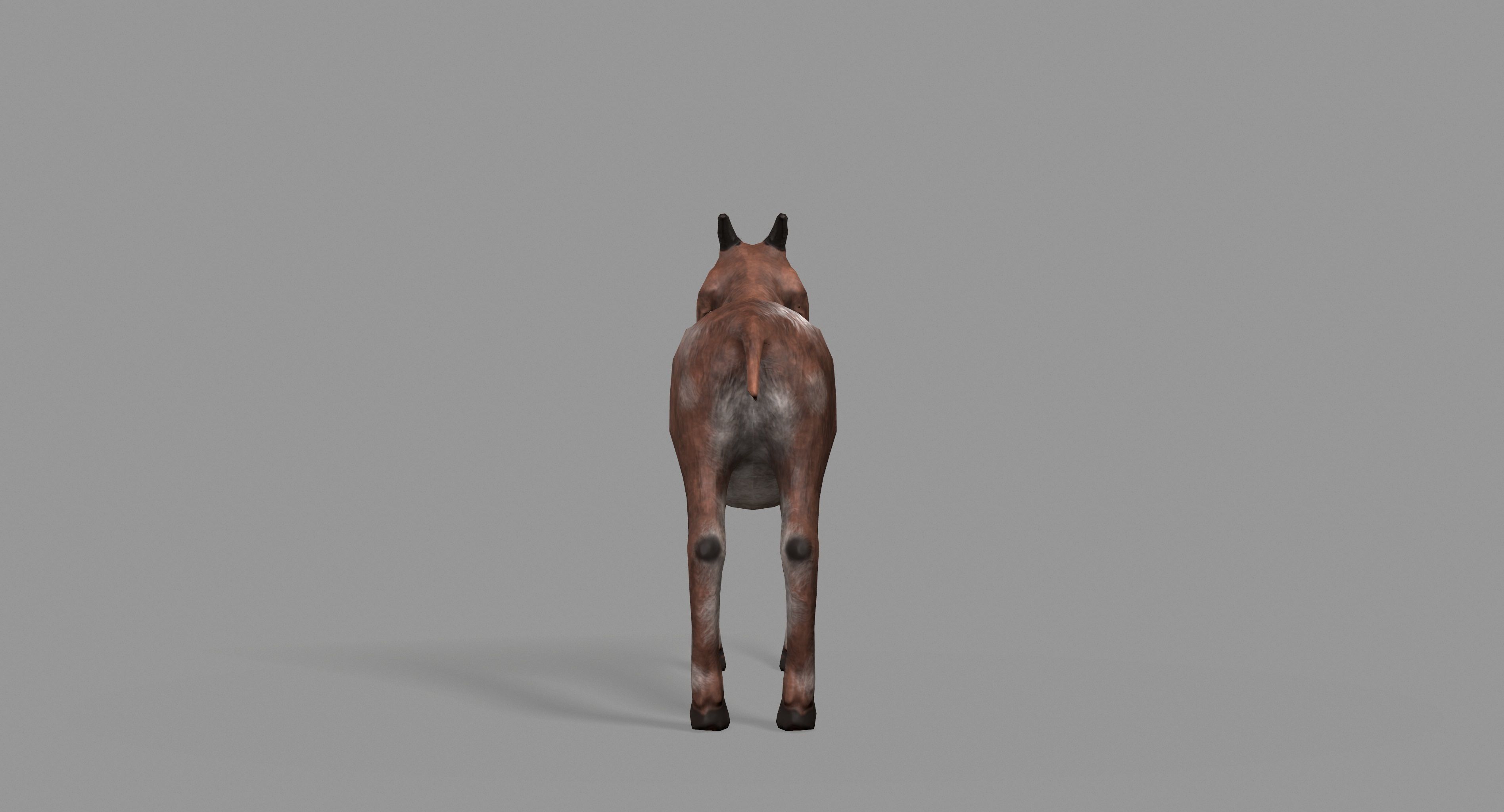 Goat Lowpoly horse Low-poly 3D model_9