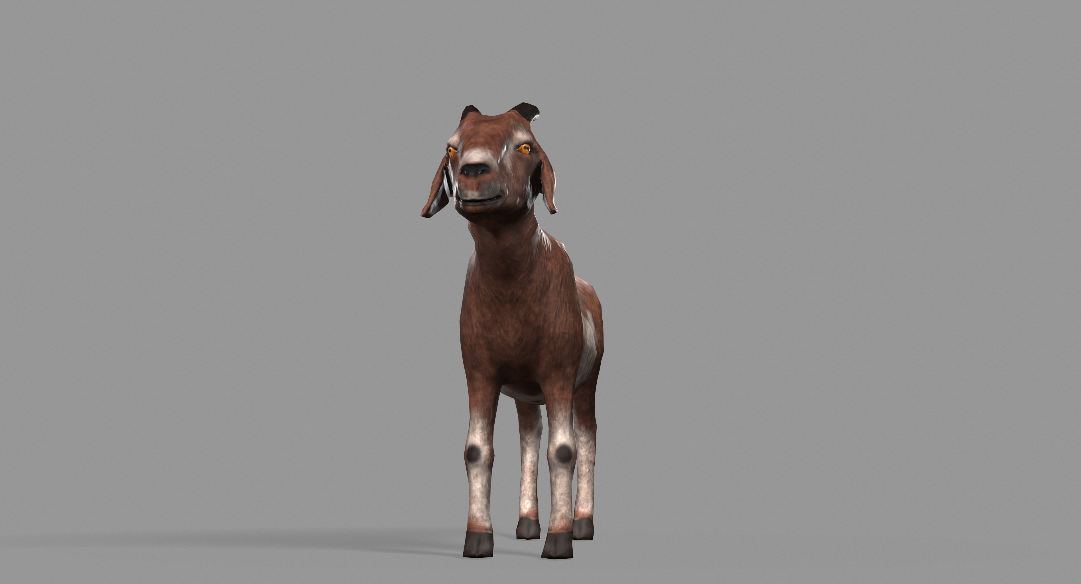 Goat Lowpoly horse Low-poly 3D model_30