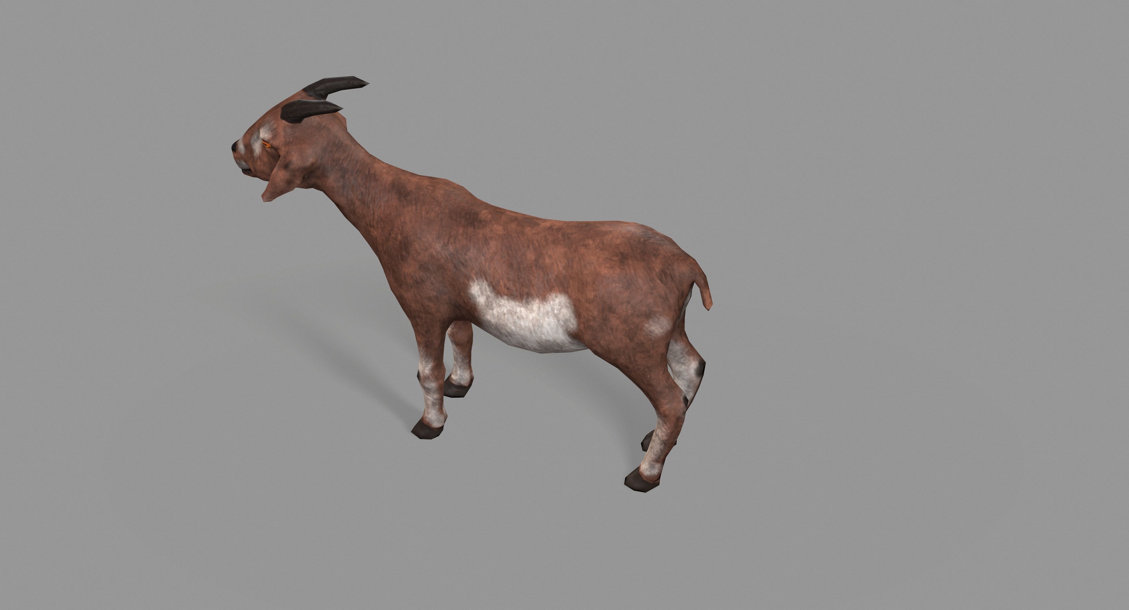 Goat Lowpoly horse Low-poly 3D model_26