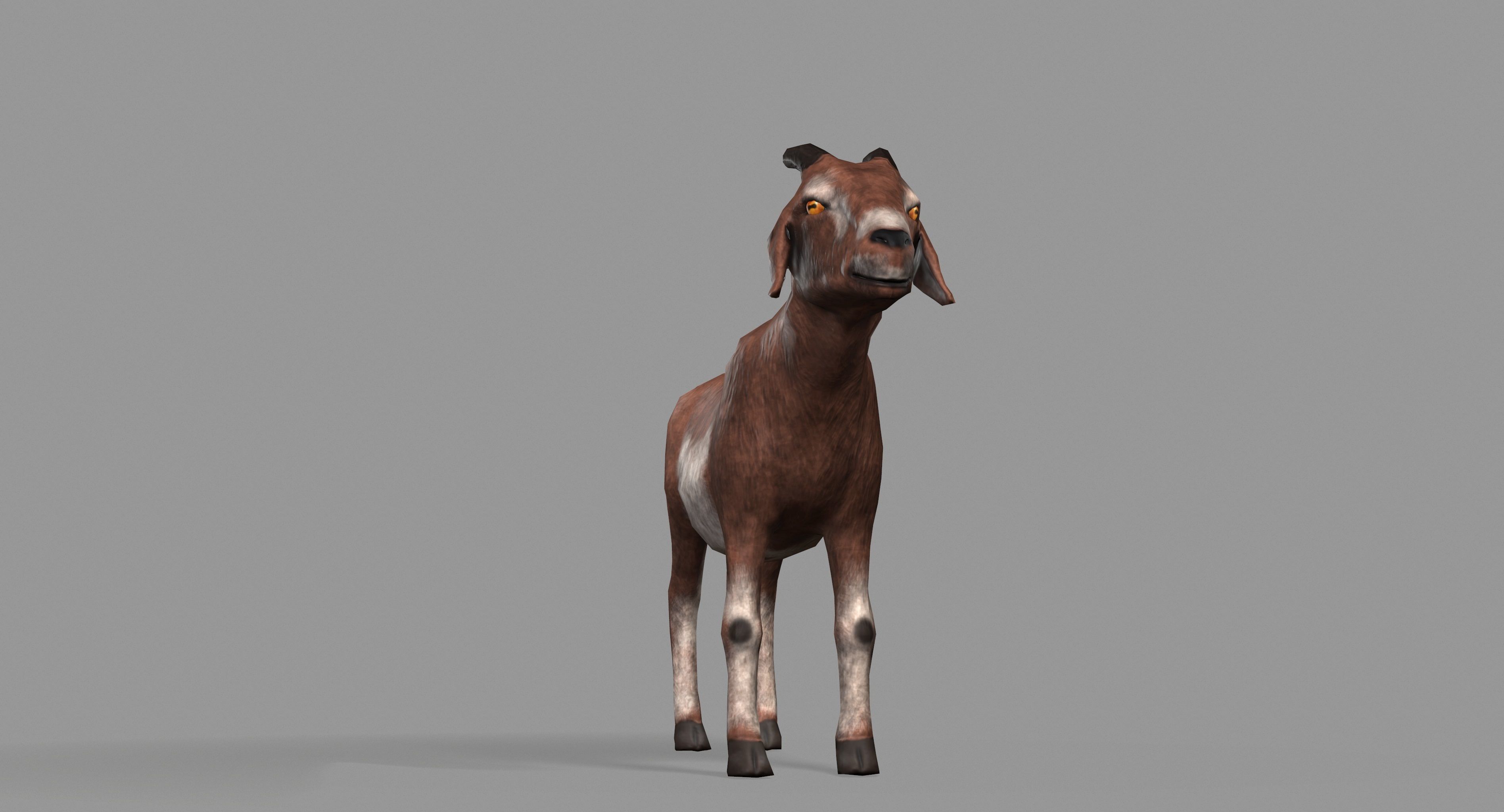Goat Lowpoly horse Low-poly 3D model_31