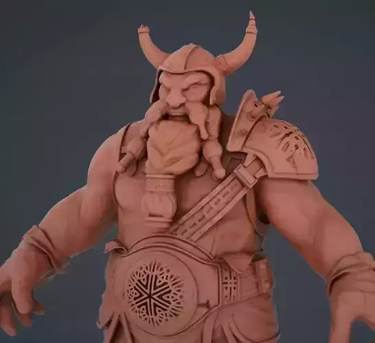 Dwarf warrior knight 3D print model